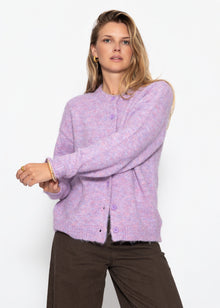 Cardigan with button placket - lilac