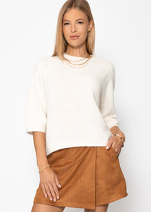 Strickoberteil - offwhite