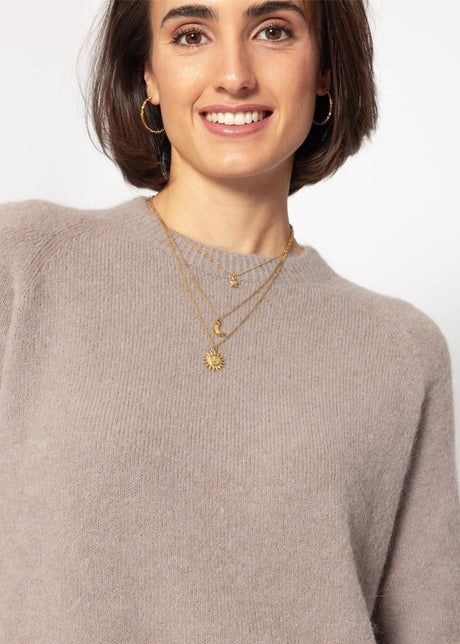 Knit top with alpaca - taupe