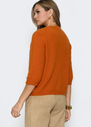 Strickoberteil - terracotta
