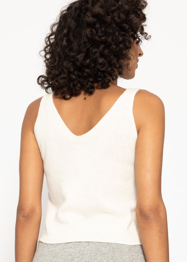 Stricktop mit Kaschmir - offwhite