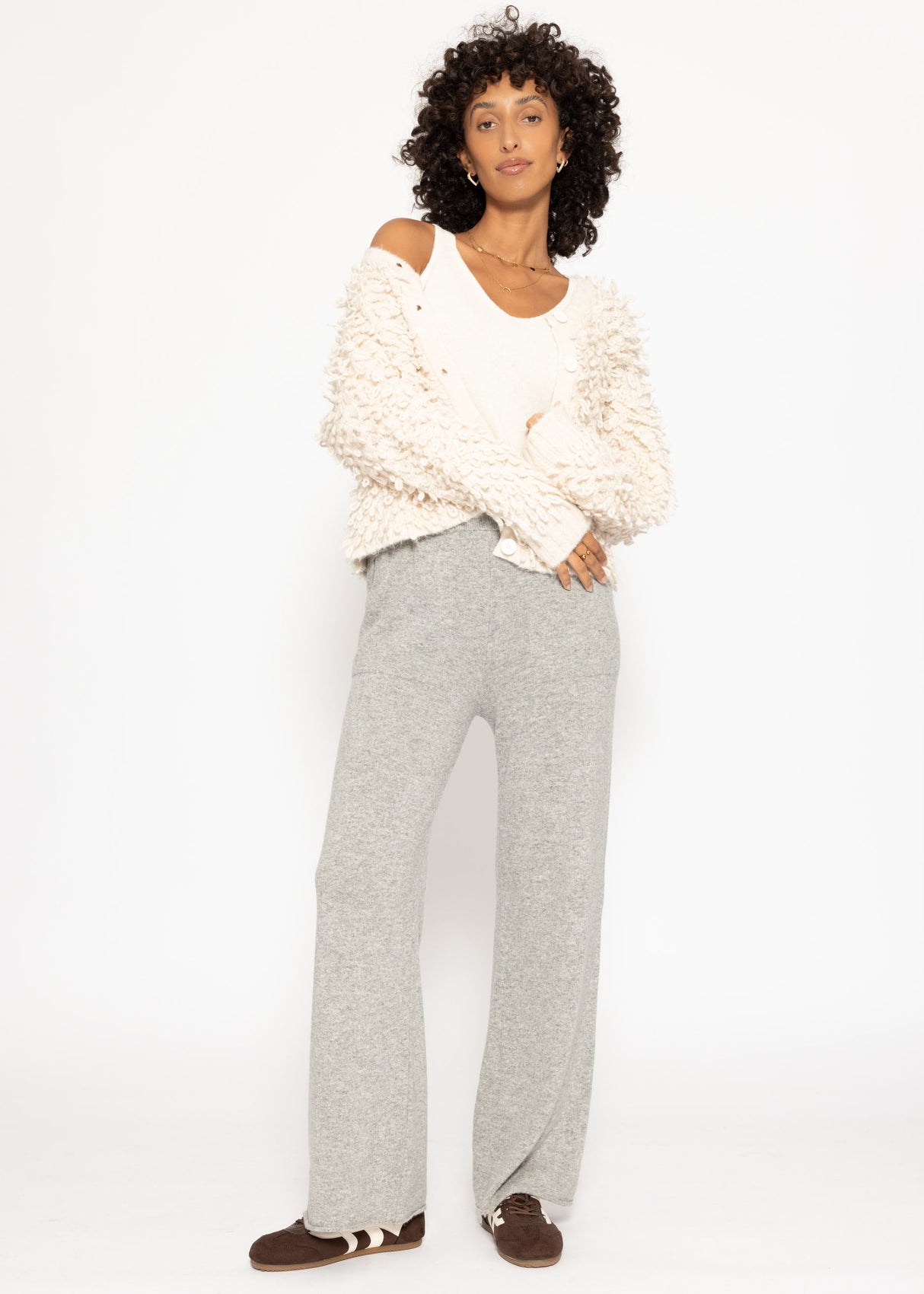 Stricktop mit Kaschmir - offwhite