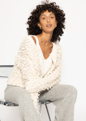 Stricktop mit Kaschmir - offwhite