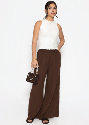 Stricktop mit Zopfmuster - weiß