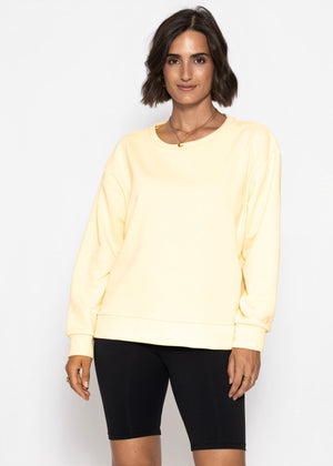 sassyclassy Sweatshirt mit überschnittenen Schultern - buttergelb