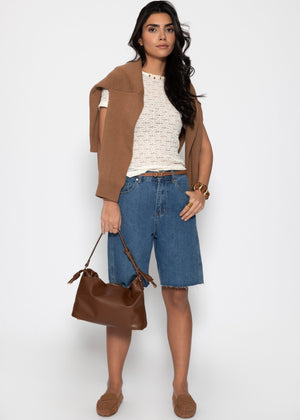 T-Shirt aus floraler Spitze - offwhite