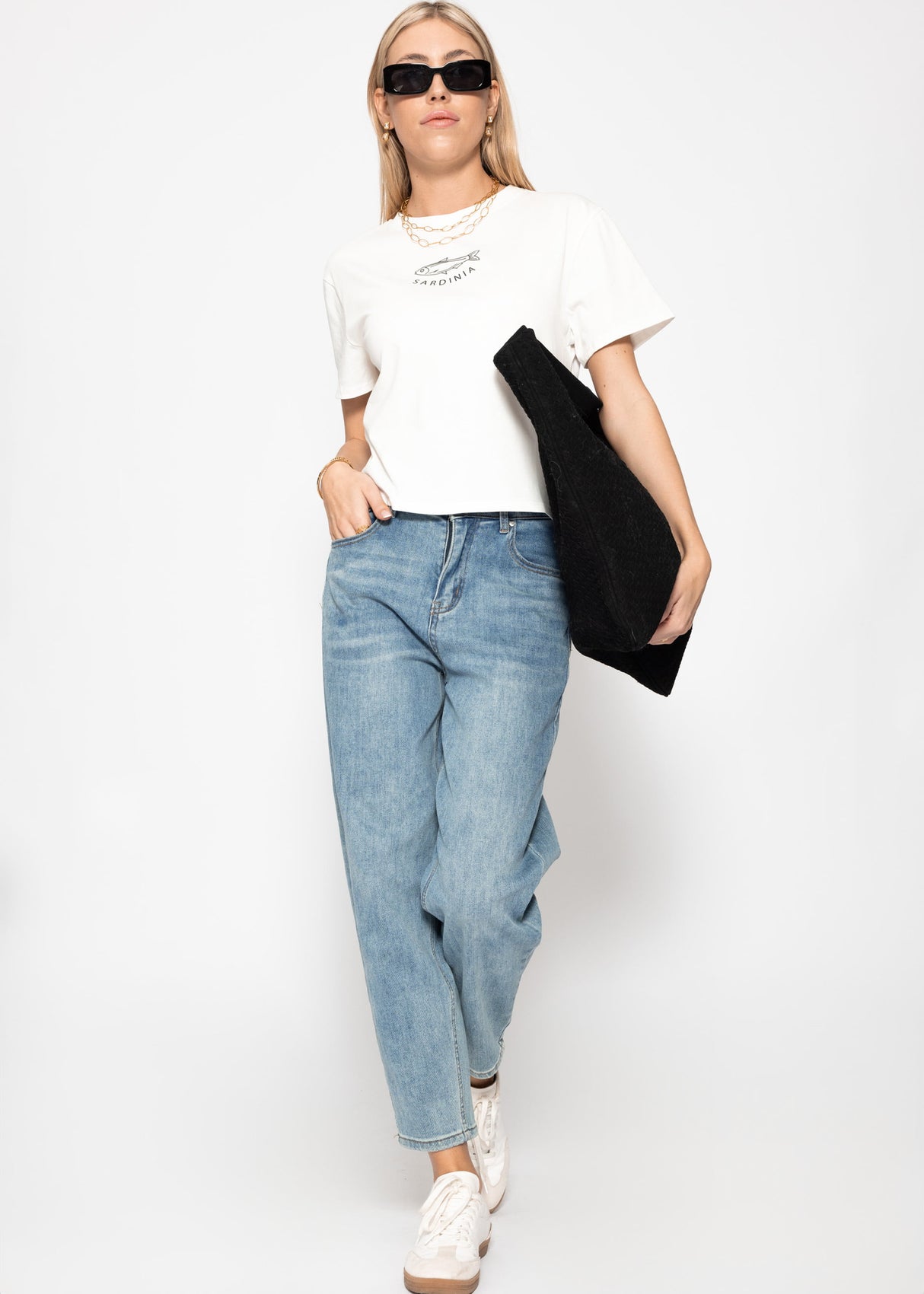 T-shirt with Sardinia print - off-white