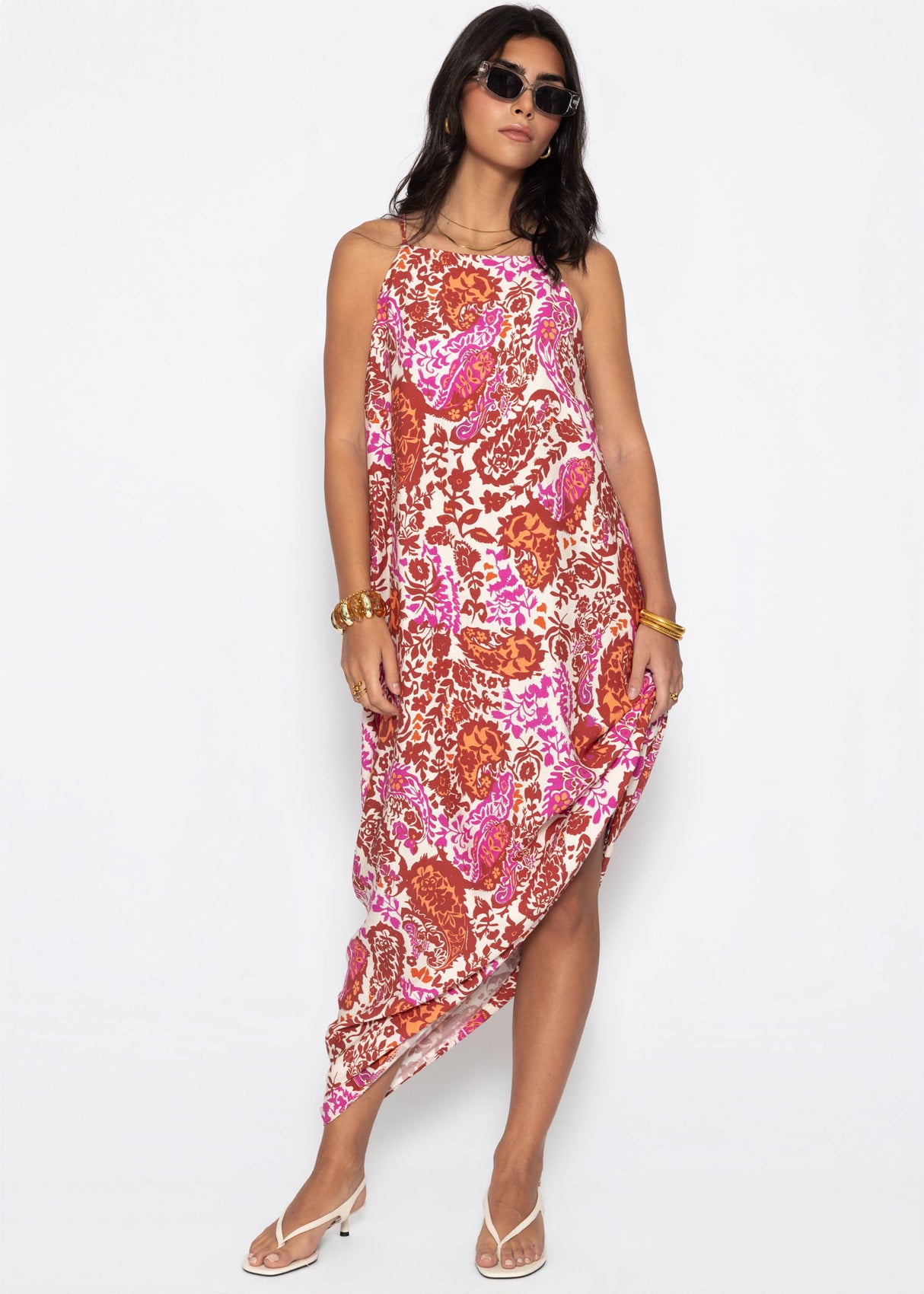Tall: Maxikleid mit Paisleymuster - beere