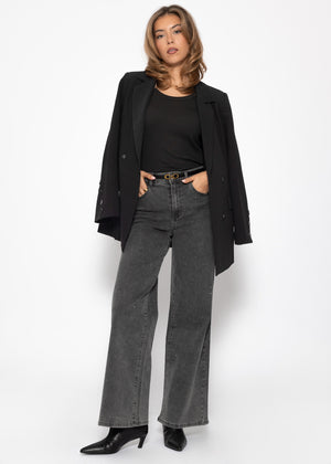 Tank Top mit Ausschnitt - schwarz