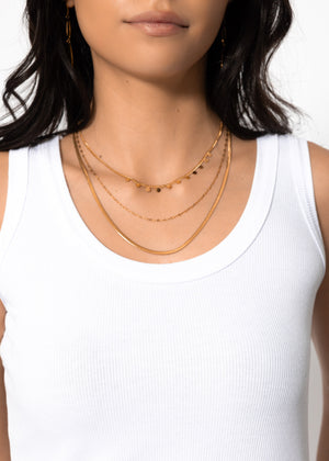 Tank Top mit Ausschnitt - weiß