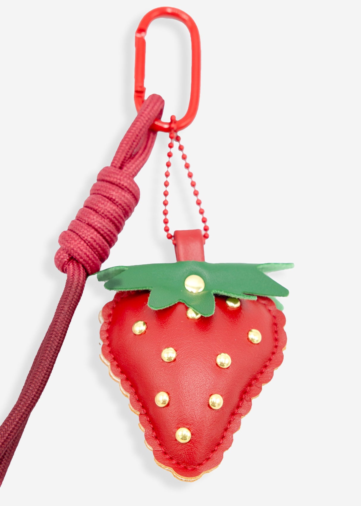Bag tag with strawberry - red