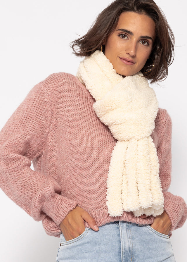 Teddy scarf - off-white