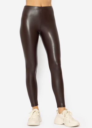 Thermal leggings, dark brown