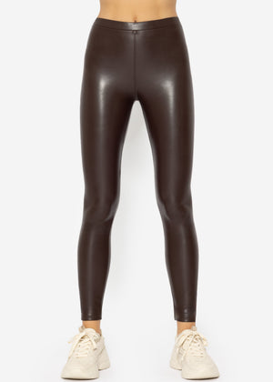 Thermal leggings, dark brown
