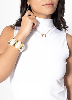 Top mit Turtleneck - weiß