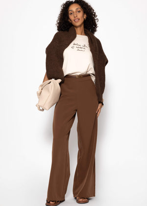 T-Shirt mit DOLCE VITA AMORE BACI Print - beige