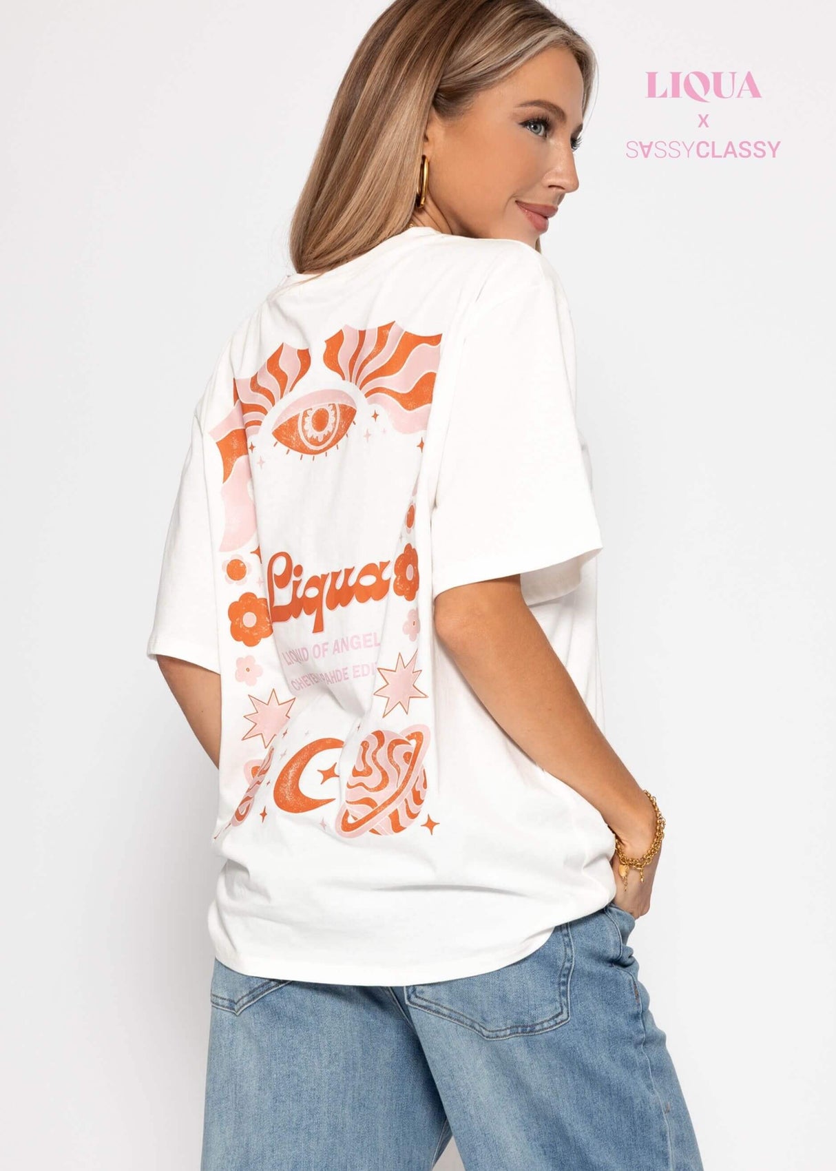 T-Shirt mit "Liqua"-Print