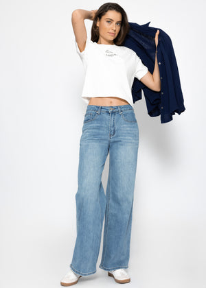 T-Shirt mit Sardinia Print - offwhite
