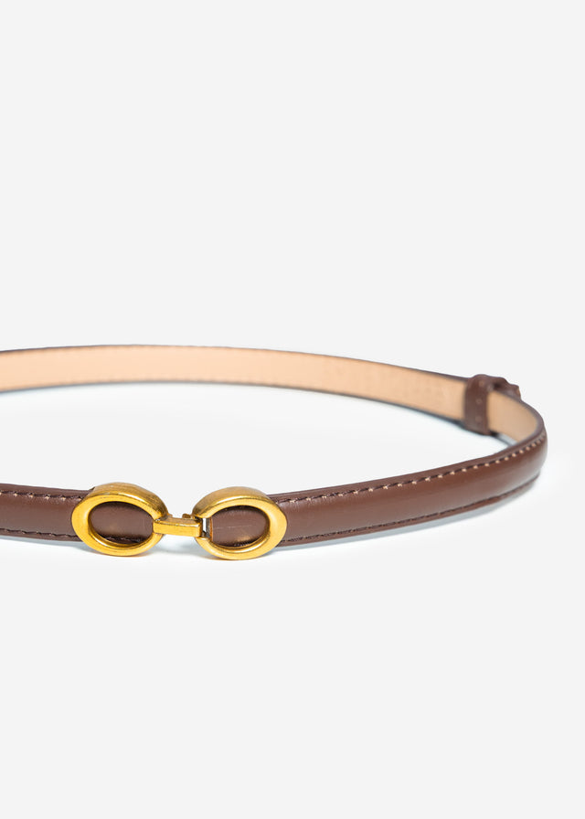 Adjustable belt - dark brown