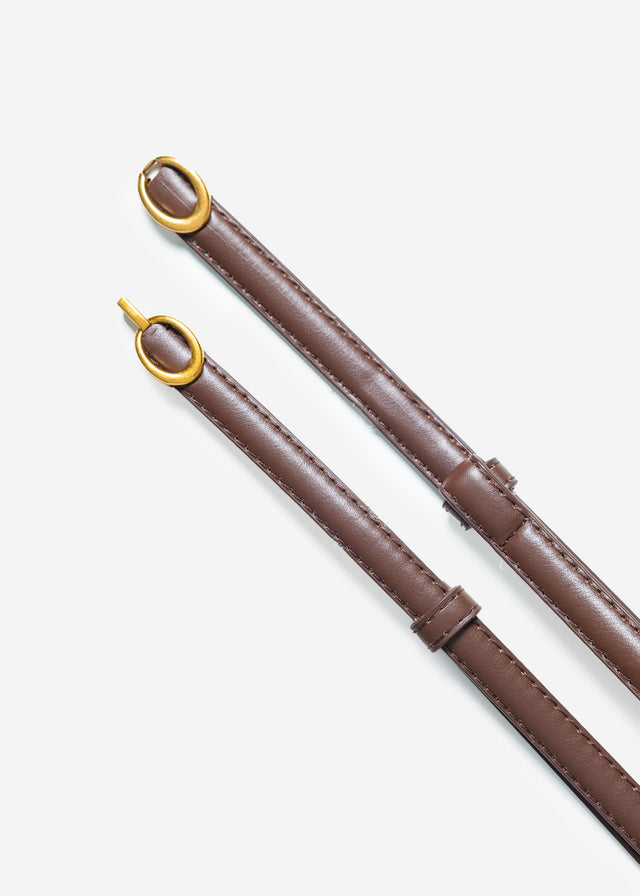 Adjustable belt - dark brown