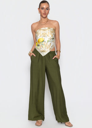 Viskose Hose - khaki