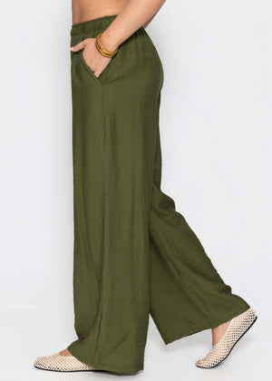 Viskose Hose - khaki