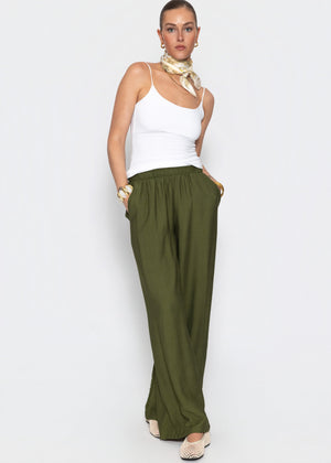 Viskose Hose - khaki
