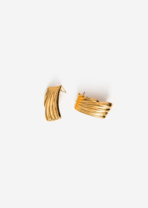 Wellenförmige Ohrstecker - gold