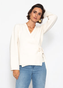 Wrap cardigan - off-white