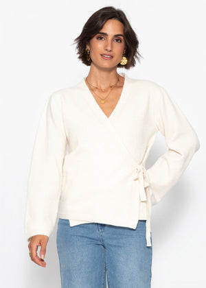 Wickelcardigan - offwhite