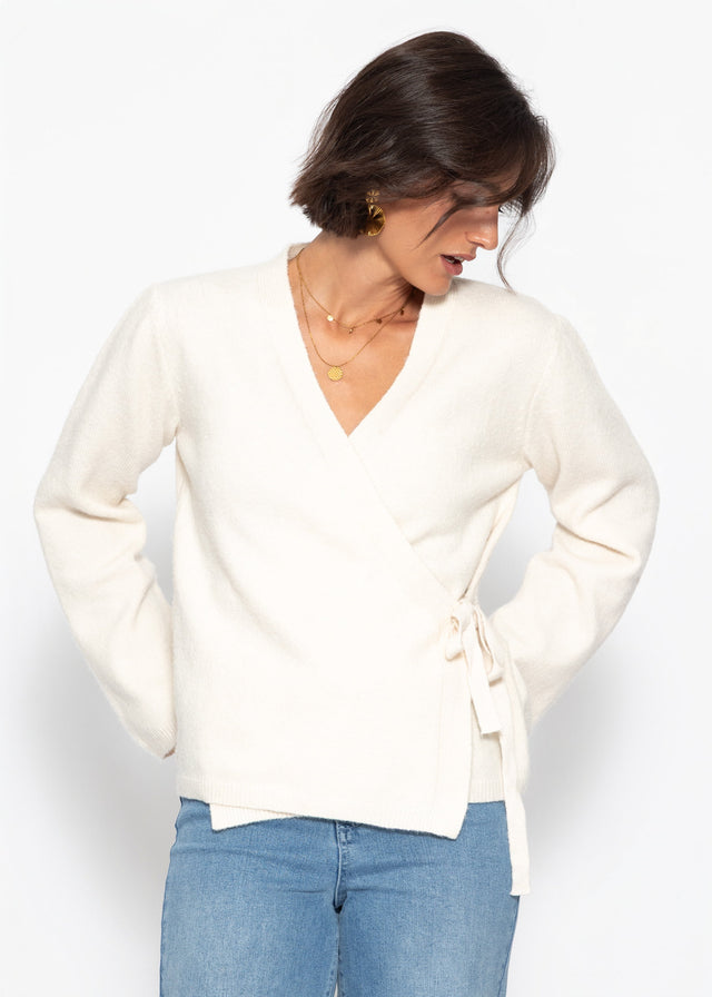 Wickelcardigan - offwhite