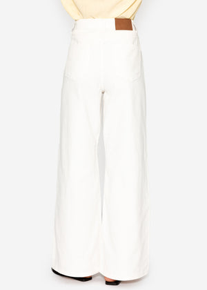 Wide Leg Jeans mit hohem Bund - offwhite