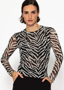 Zebra Mesh Shirt - black