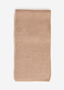 Zweifarbiger gerippter Schal - beige-hellbeige