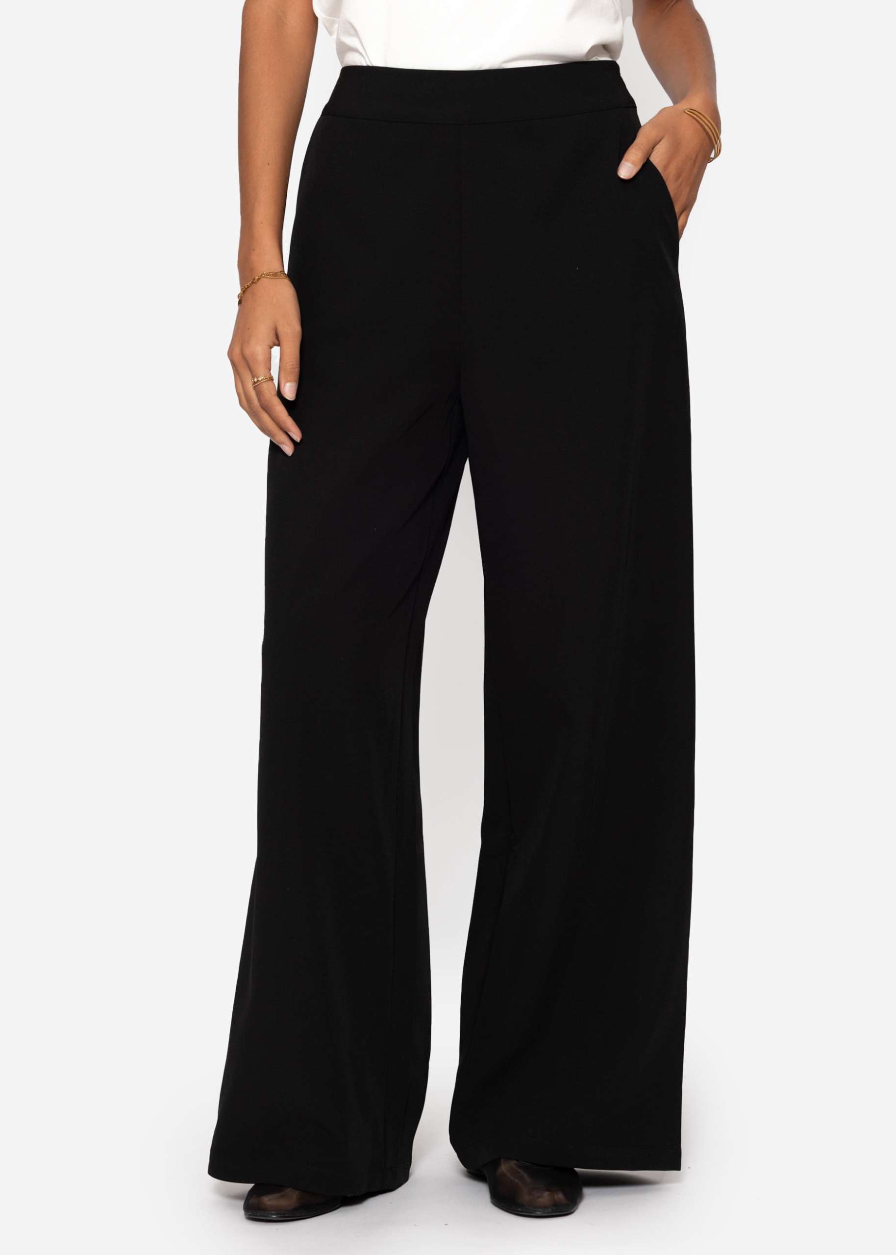Leichte Stoffhose - schwarz