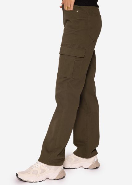 Low Waist Cargo Pants, khaki