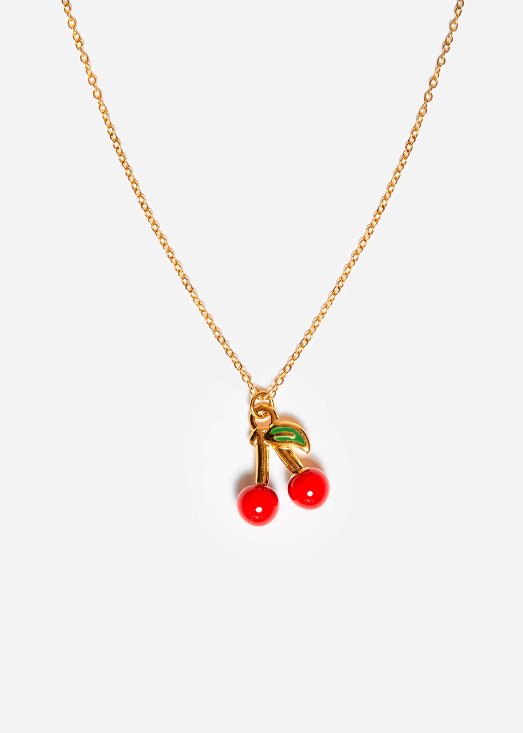 Halskette mit Kirsche - gold