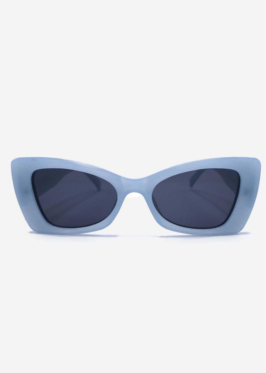 Eckige Sonnenbrille - hellblau