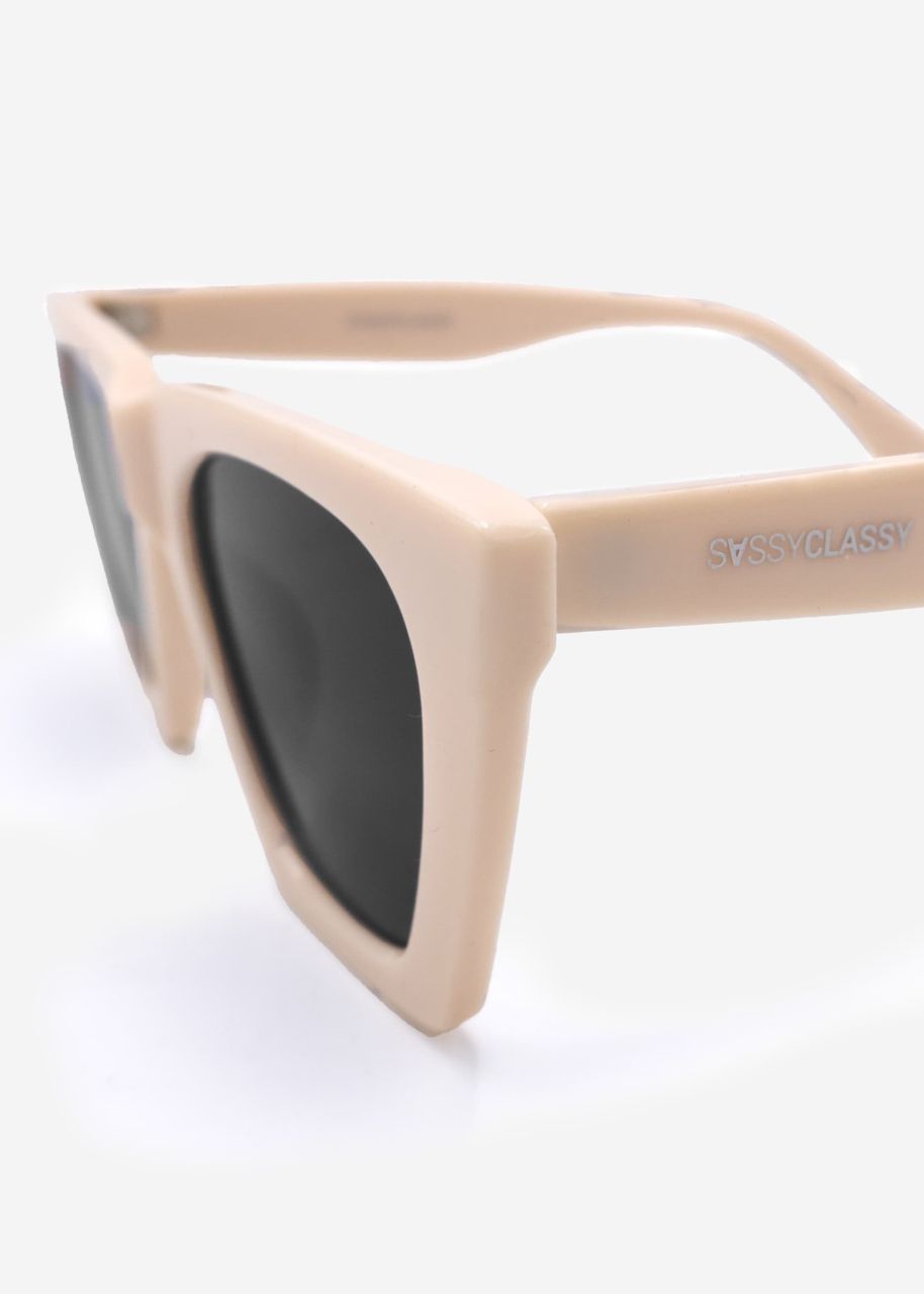 Cat Eye Sonnenbrille - offwhite