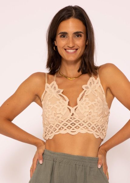 Spitzen-Bustier, beige