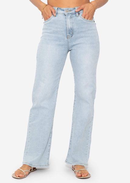 Straight Leg Jeans - hellblau