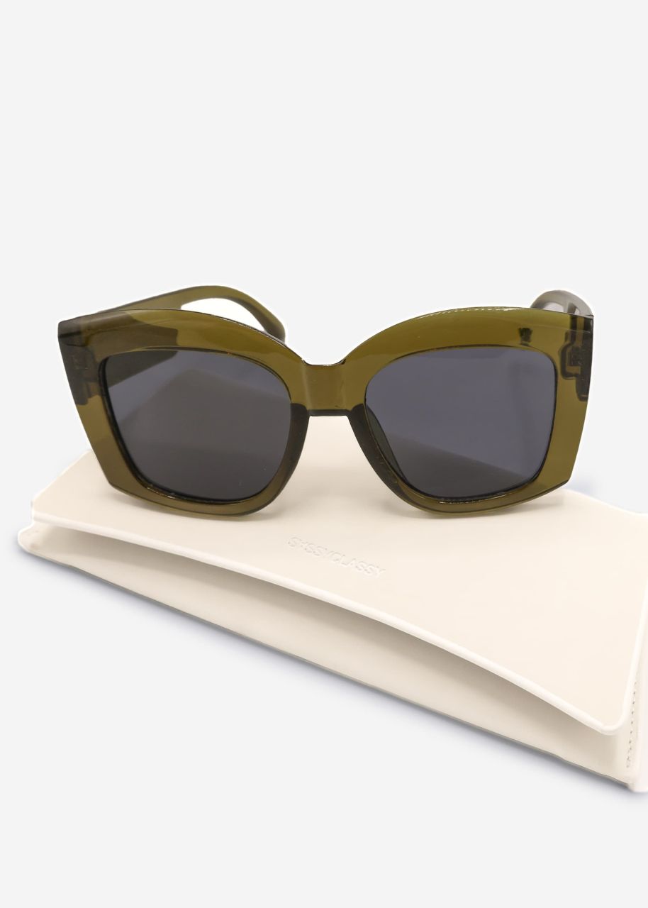 Oversize Sonnenbrille - khaki