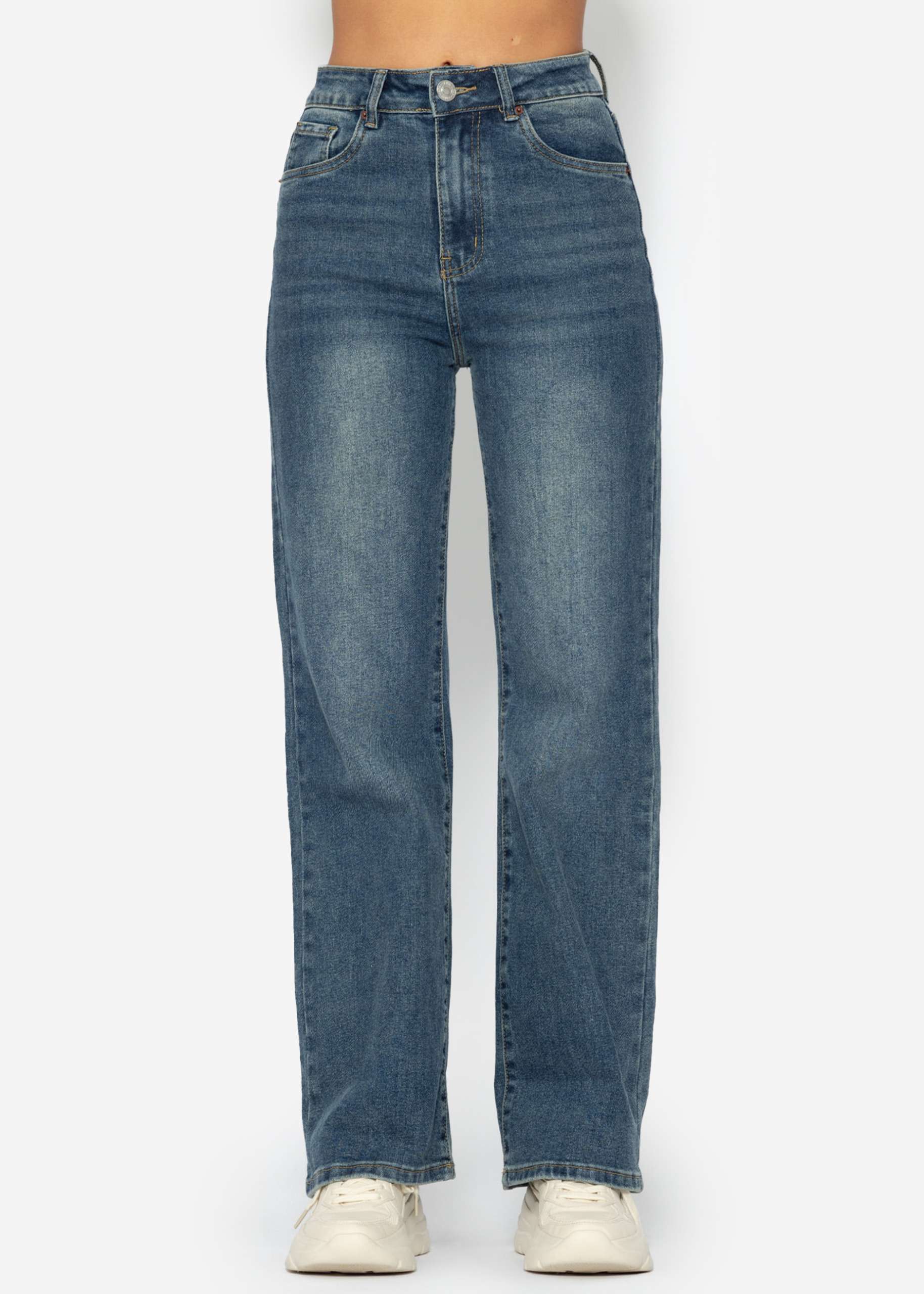 Straight Leg Jeans - mittelblau