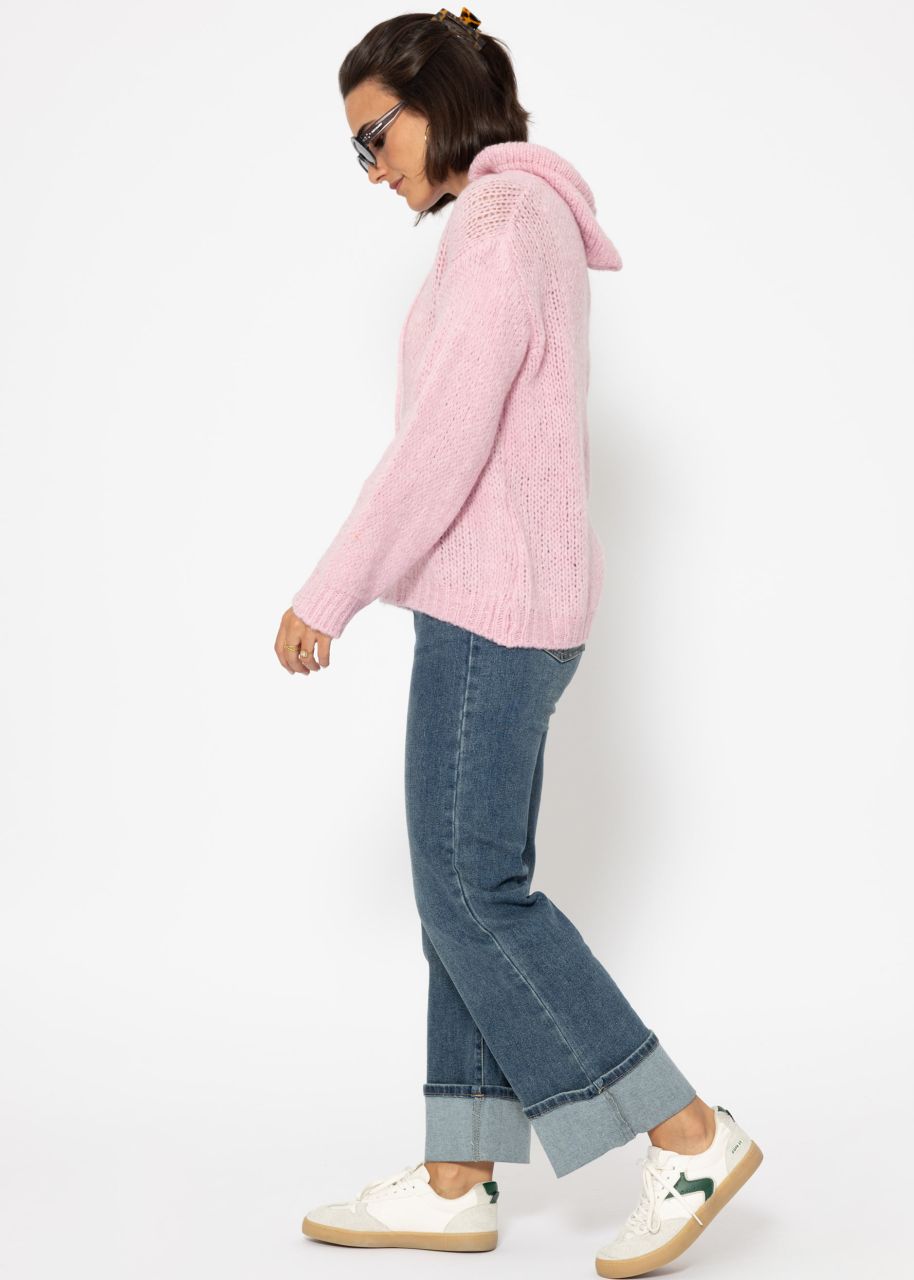 Pullover mit Hoodie - rosa