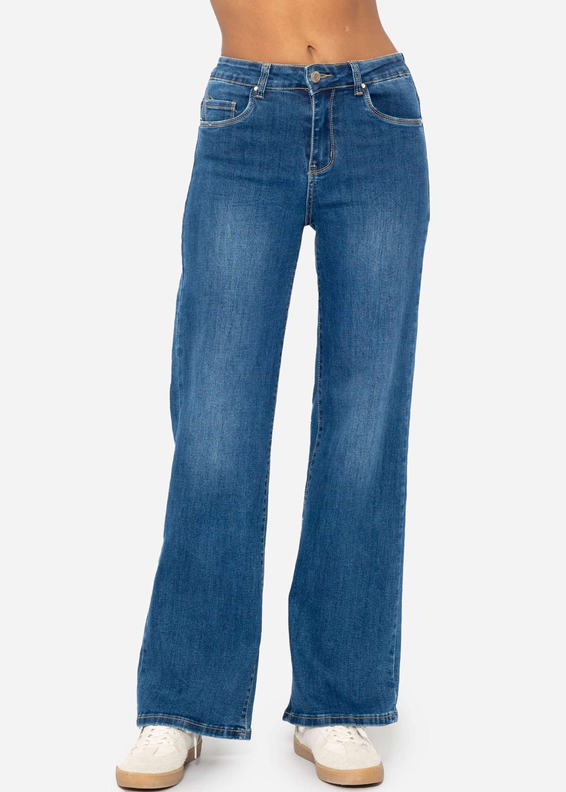 Ausgestellte Jeans - blau