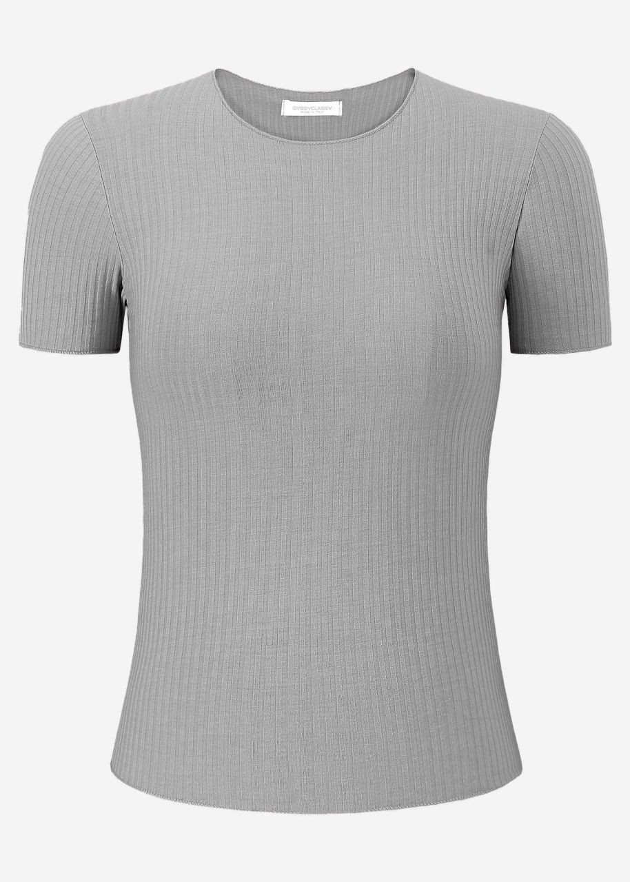 Crop-Shirt, grau