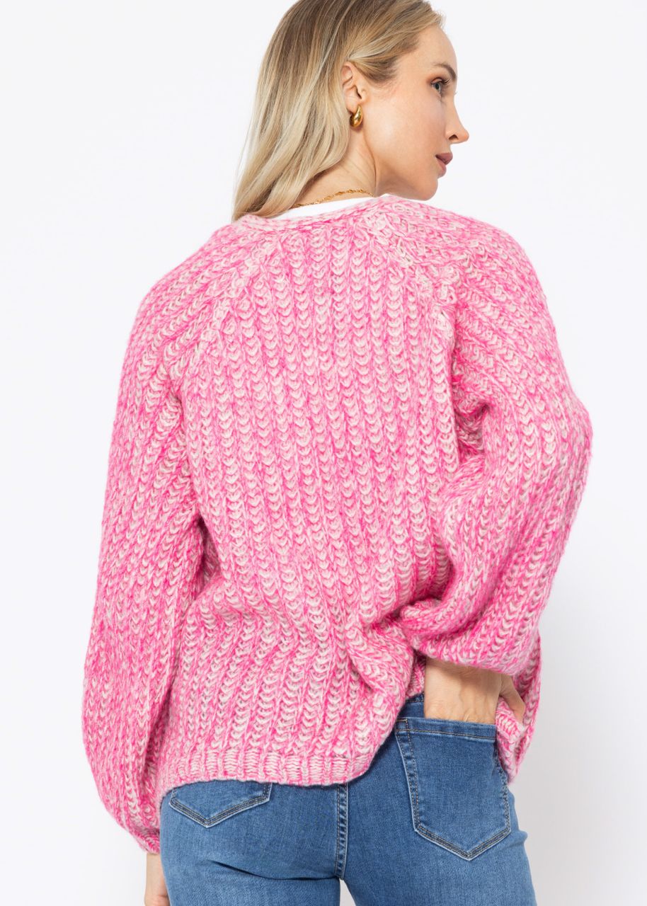 Raglan-Cardigan - pink