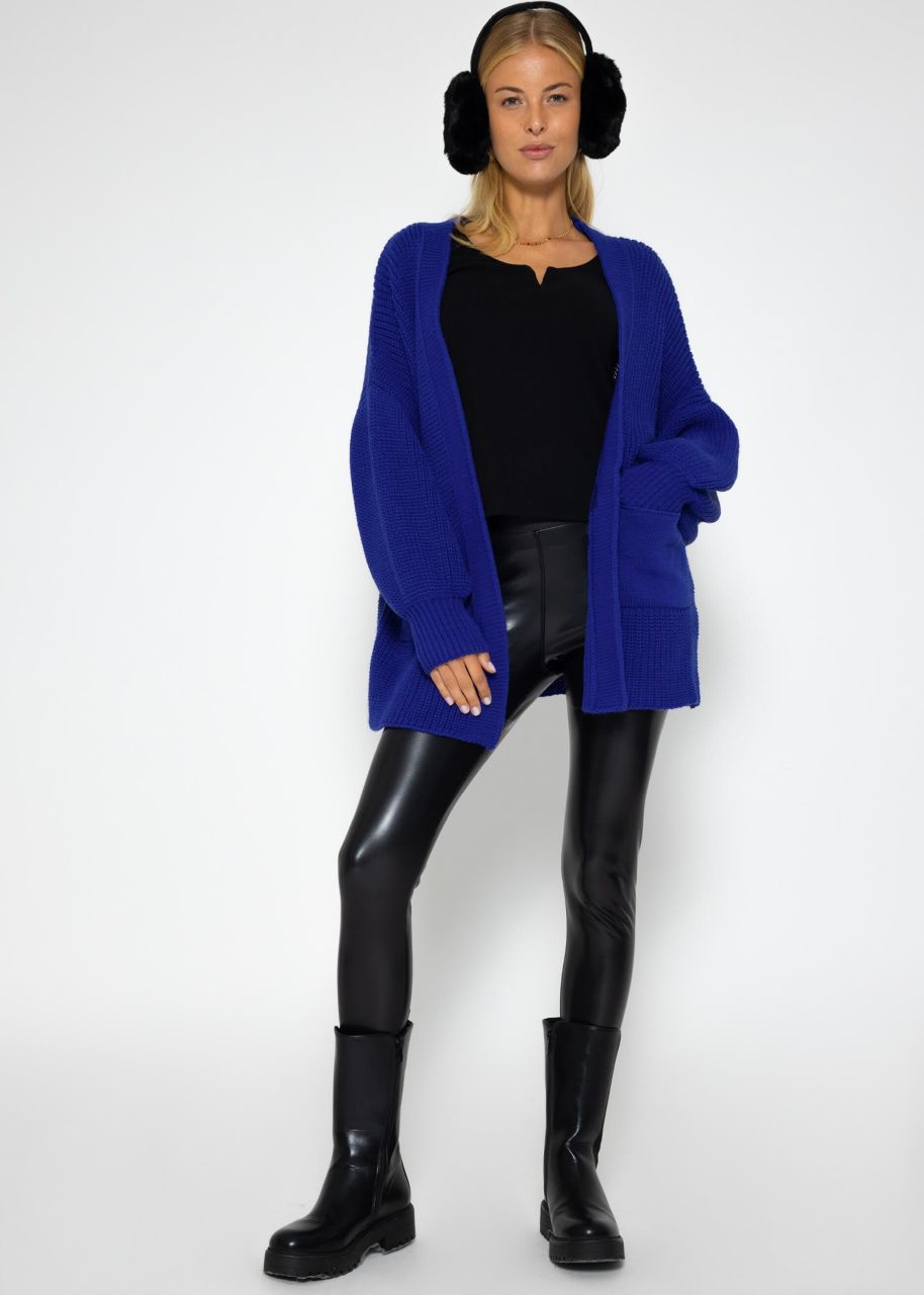 Strick Cardigan mit Taschen - royalblau