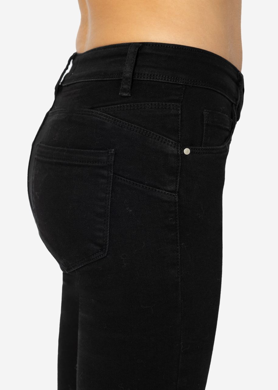 High Waist Push Up Jeans - schwarz