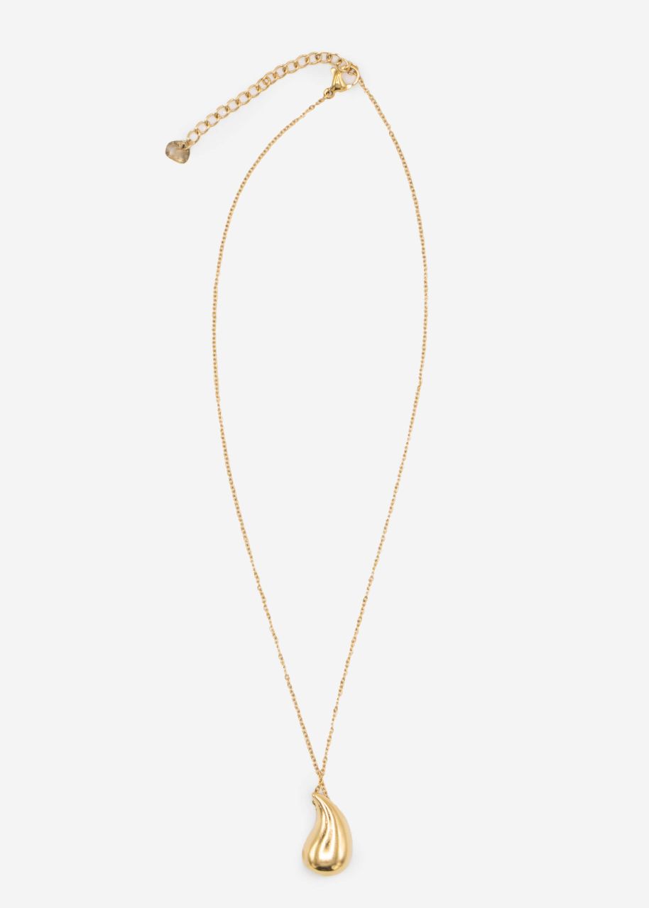Halskette mit Drop Anhänger - gold